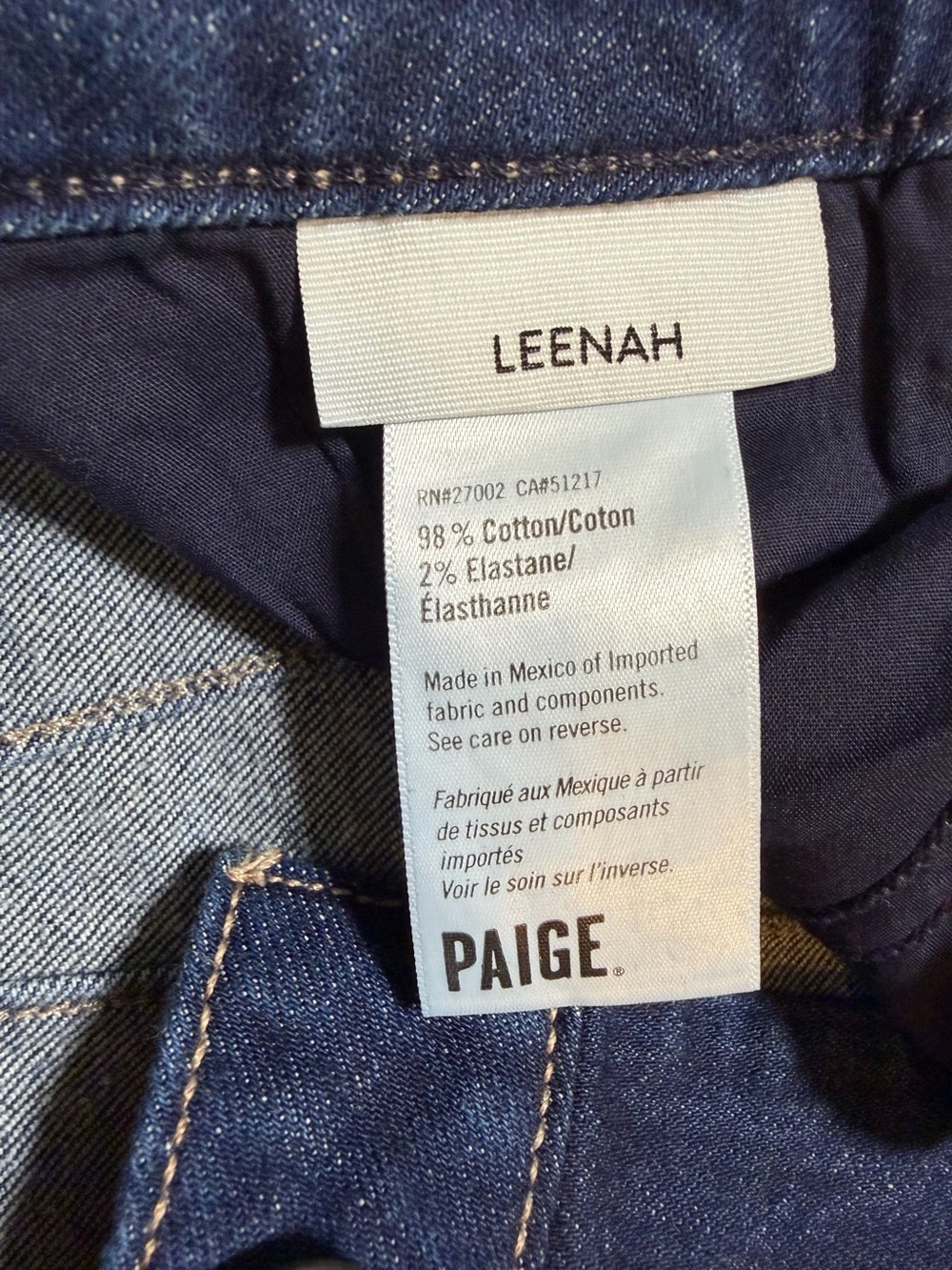 PAIGE Leenah High Rise Wide Leg Jeans Sz 28 Ceremony Dark Wash Stretch Denim - Picture 7 of 9
